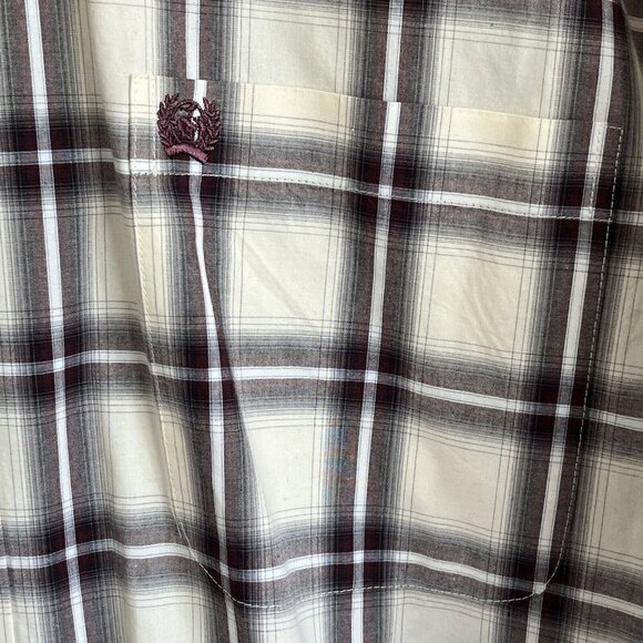 Cinch Mens Large Western Shirt Long Sleeve Button Down Brown Plaid MT10321292 - Picture 7 of 12
